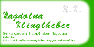 magdolna klinglheber business card